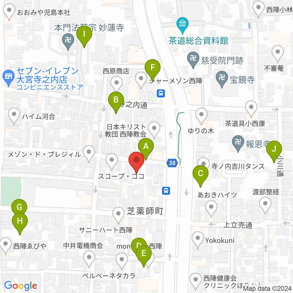 京都ヴィンセント周辺の駐車場・コインパーキング一覧地図