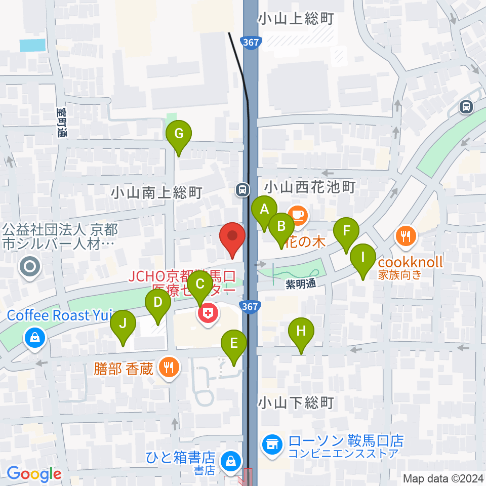 京都ケニーズ周辺の駐車場・コインパーキング一覧地図