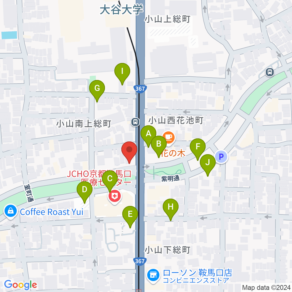 京都ケニーズ周辺の駐車場・コインパーキング一覧地図