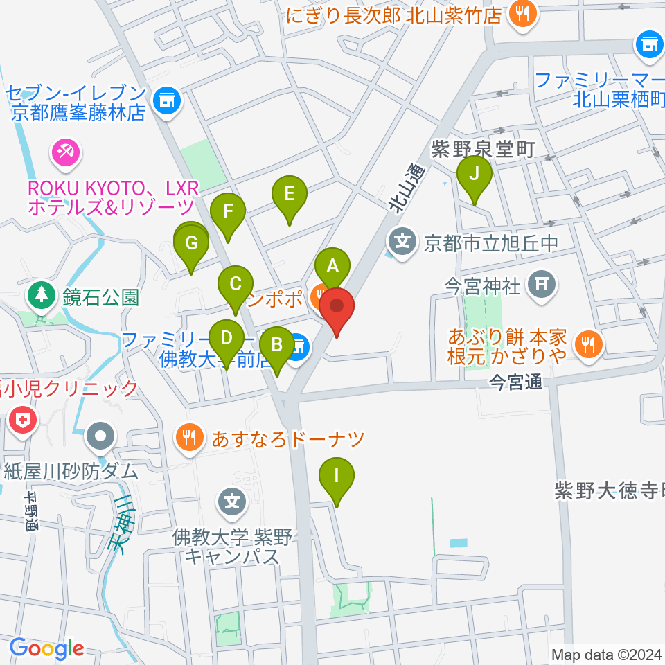 京都ソーレカフェ周辺の駐車場・コインパーキング一覧地図