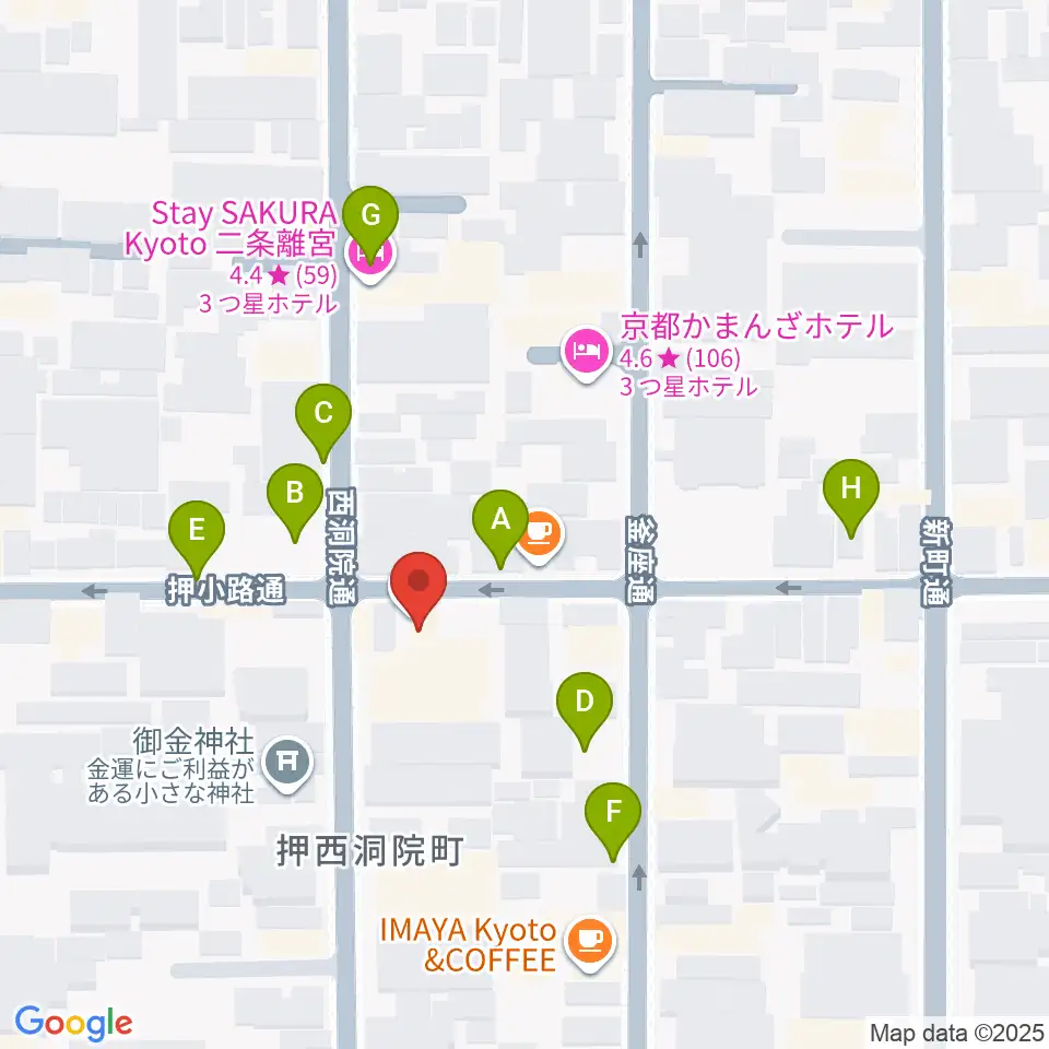 京都nano周辺の駐車場・コインパーキング一覧地図