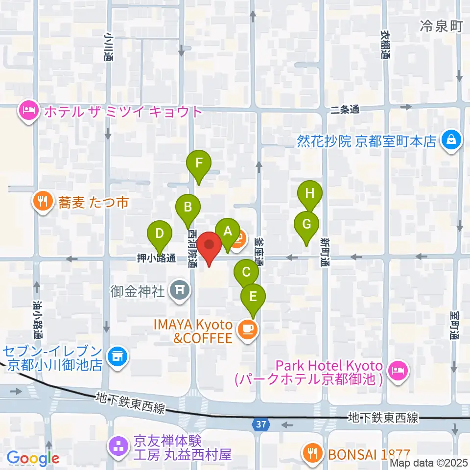 京都nano周辺の駐車場・コインパーキング一覧地図
