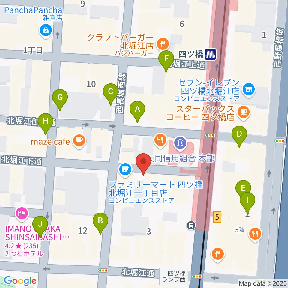 堀江ヒルズパン工場周辺の駐車場・コインパーキング一覧地図