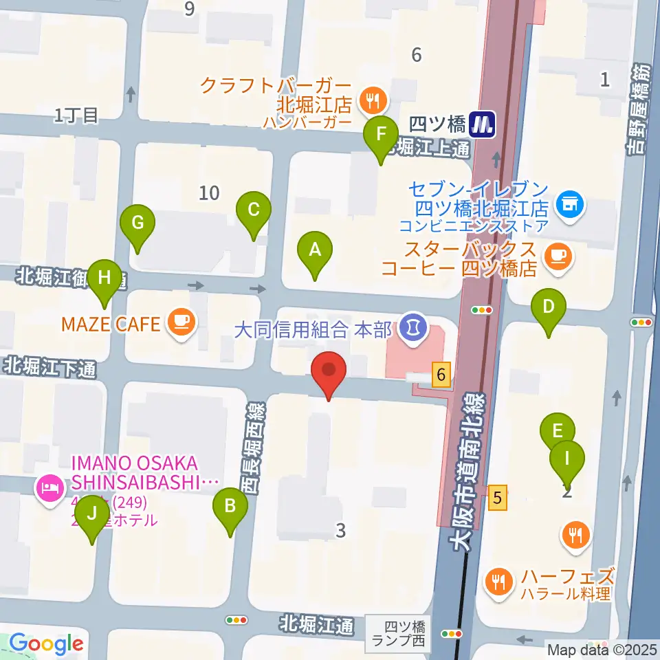 堀江ヒルズパン工場周辺の駐車場・コインパーキング一覧地図