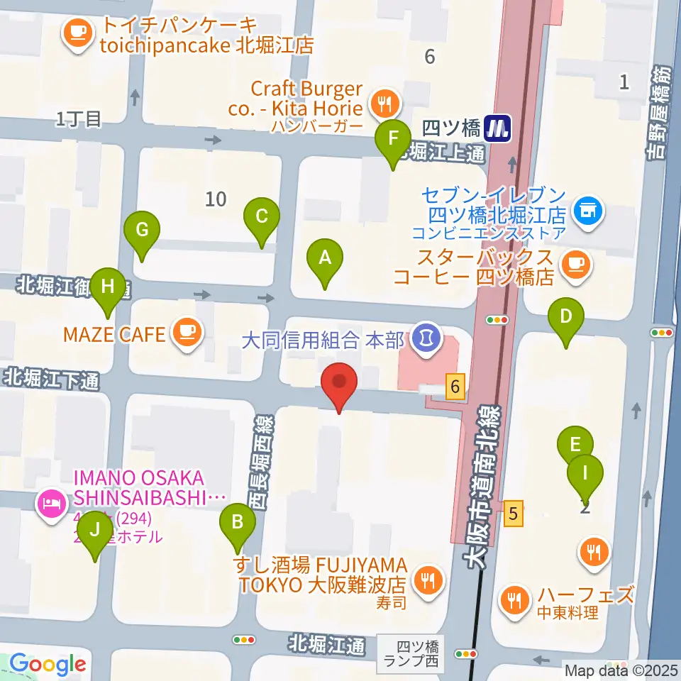 堀江ヒルズパン工場周辺の駐車場・コインパーキング一覧地図