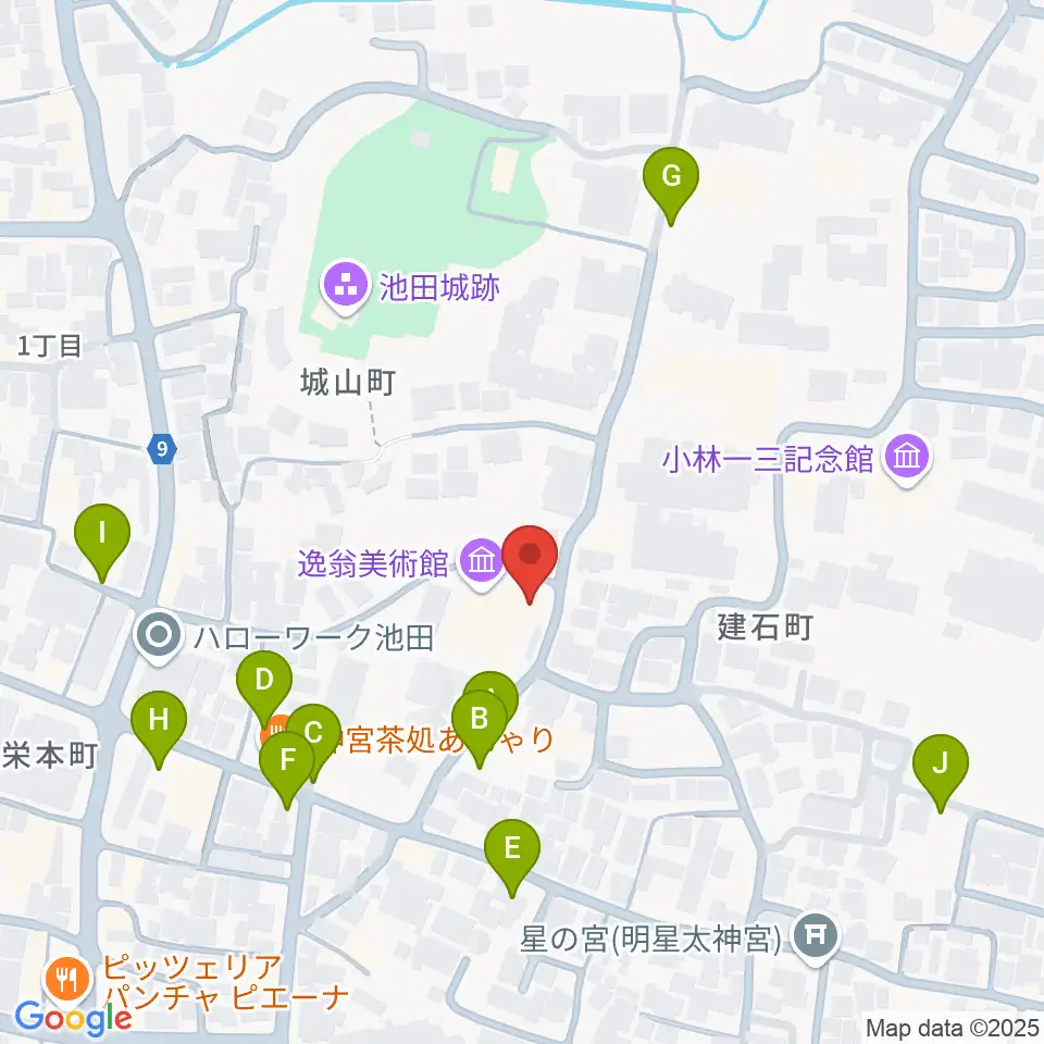 逸翁美術館マグノリアホール周辺の駐車場・コインパーキング一覧地図