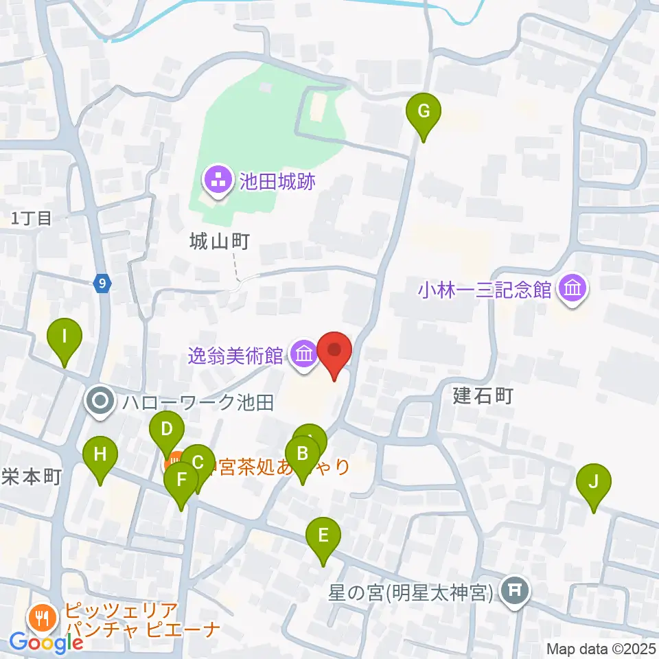 逸翁美術館マグノリアホール周辺の駐車場・コインパーキング一覧地図