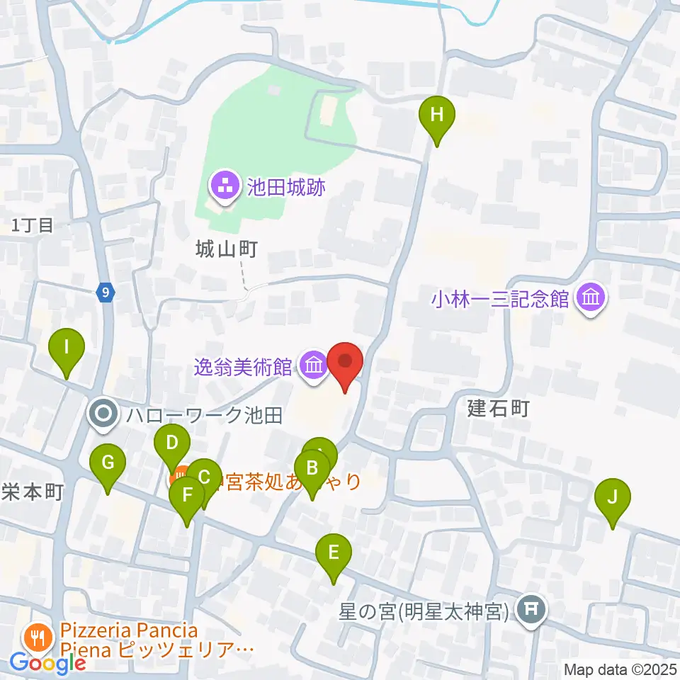 逸翁美術館マグノリアホール周辺の駐車場・コインパーキング一覧地図