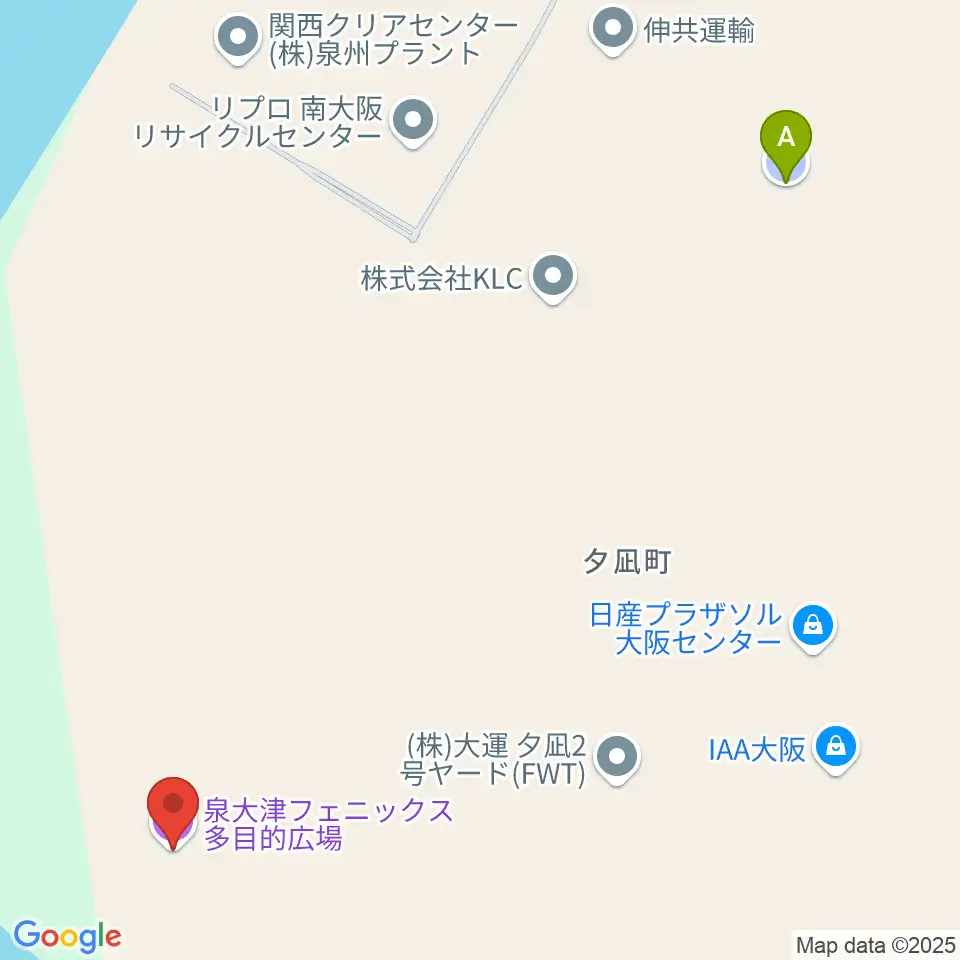 泉大津フェニックス周辺の駐車場・コインパーキング一覧地図