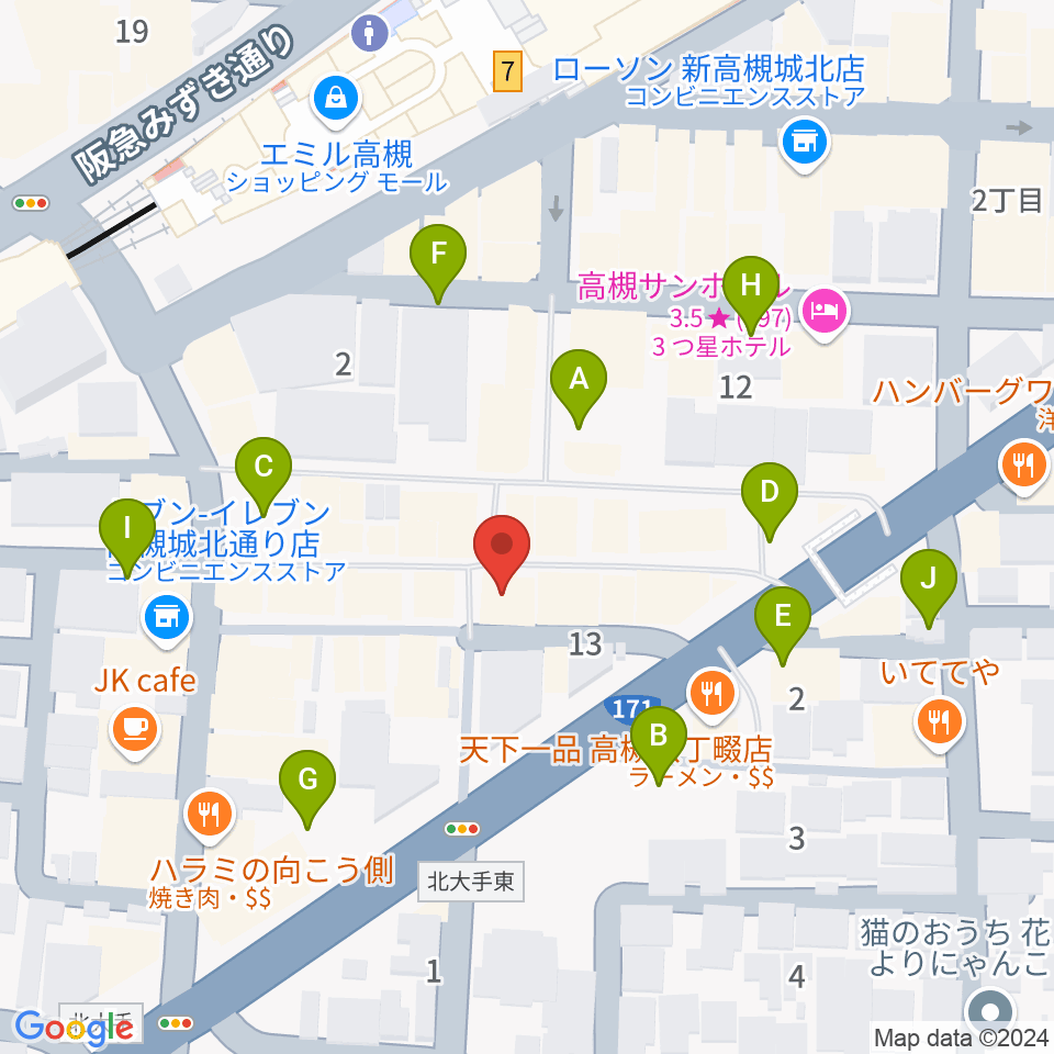 オンチューン周辺の駐車場・コインパーキング一覧地図