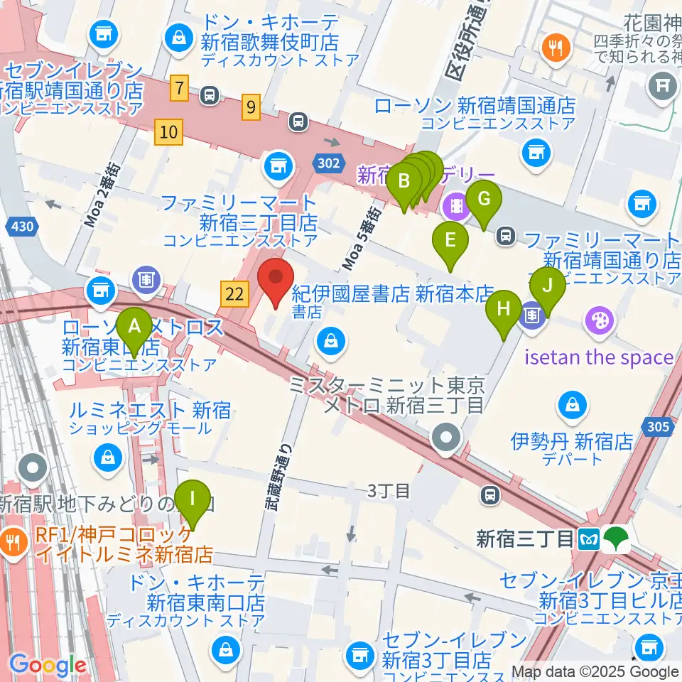 新宿ケントス周辺の駐車場・コインパーキング一覧地図