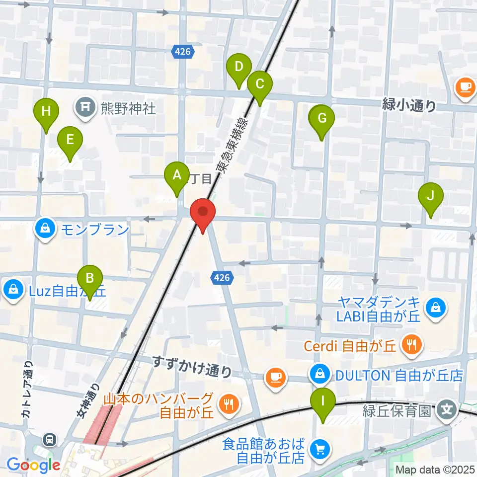 自由ヶ丘ヴァイオリン周辺の駐車場・コインパーキング一覧地図