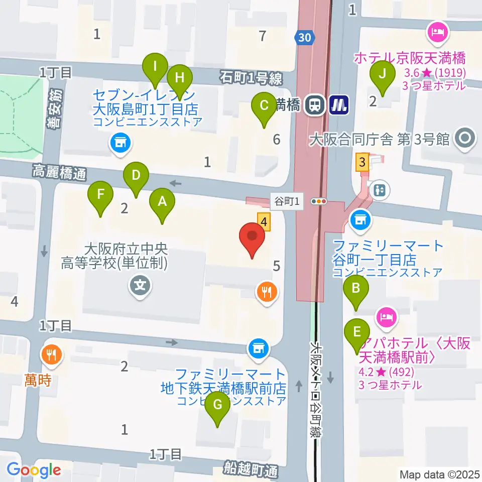 HMS大阪周辺の駐車場・コインパーキング一覧地図
