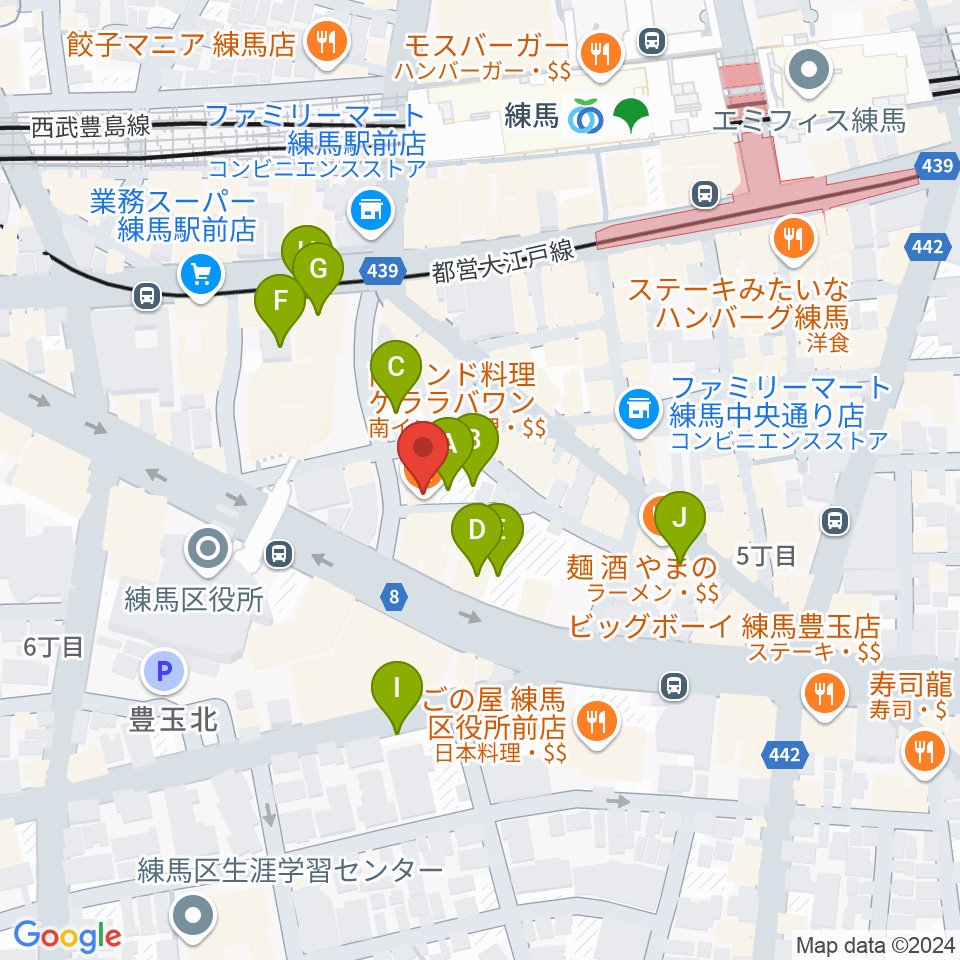 練馬BE-born周辺の駐車場・コインパーキング一覧地図