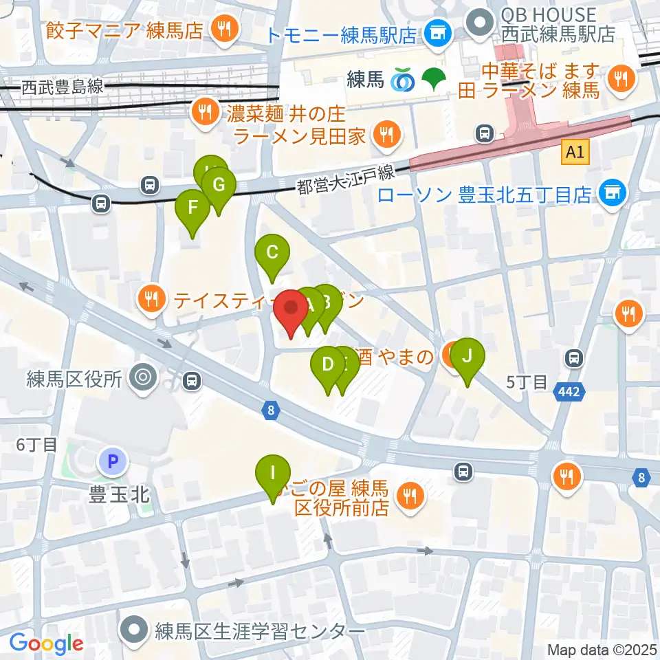 練馬BE-born周辺の駐車場・コインパーキング一覧地図