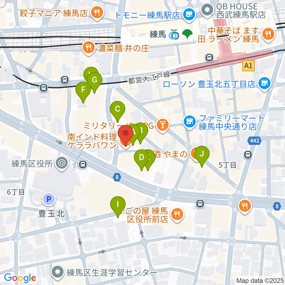練馬BE-born周辺の駐車場・コインパーキング一覧地図