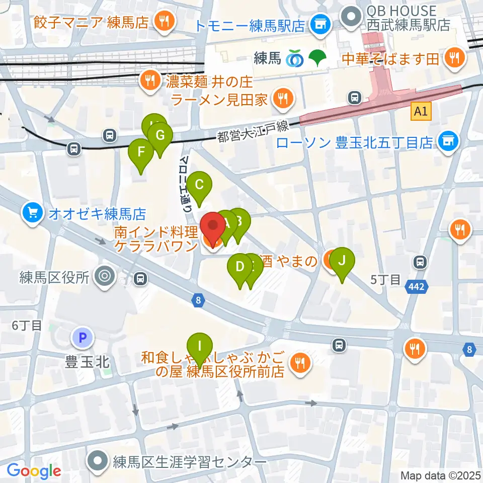 練馬BE-born周辺の駐車場・コインパーキング一覧地図