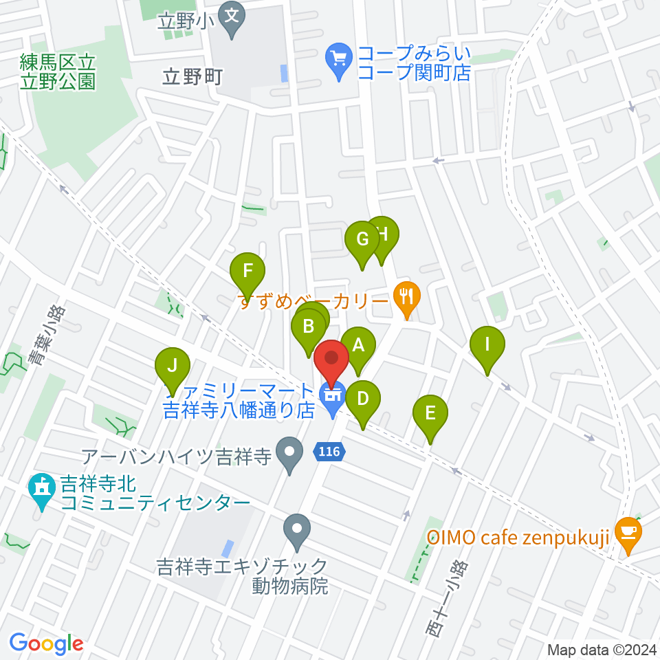 Recording Studio GOATEE周辺の駐車場・コインパーキング一覧地図