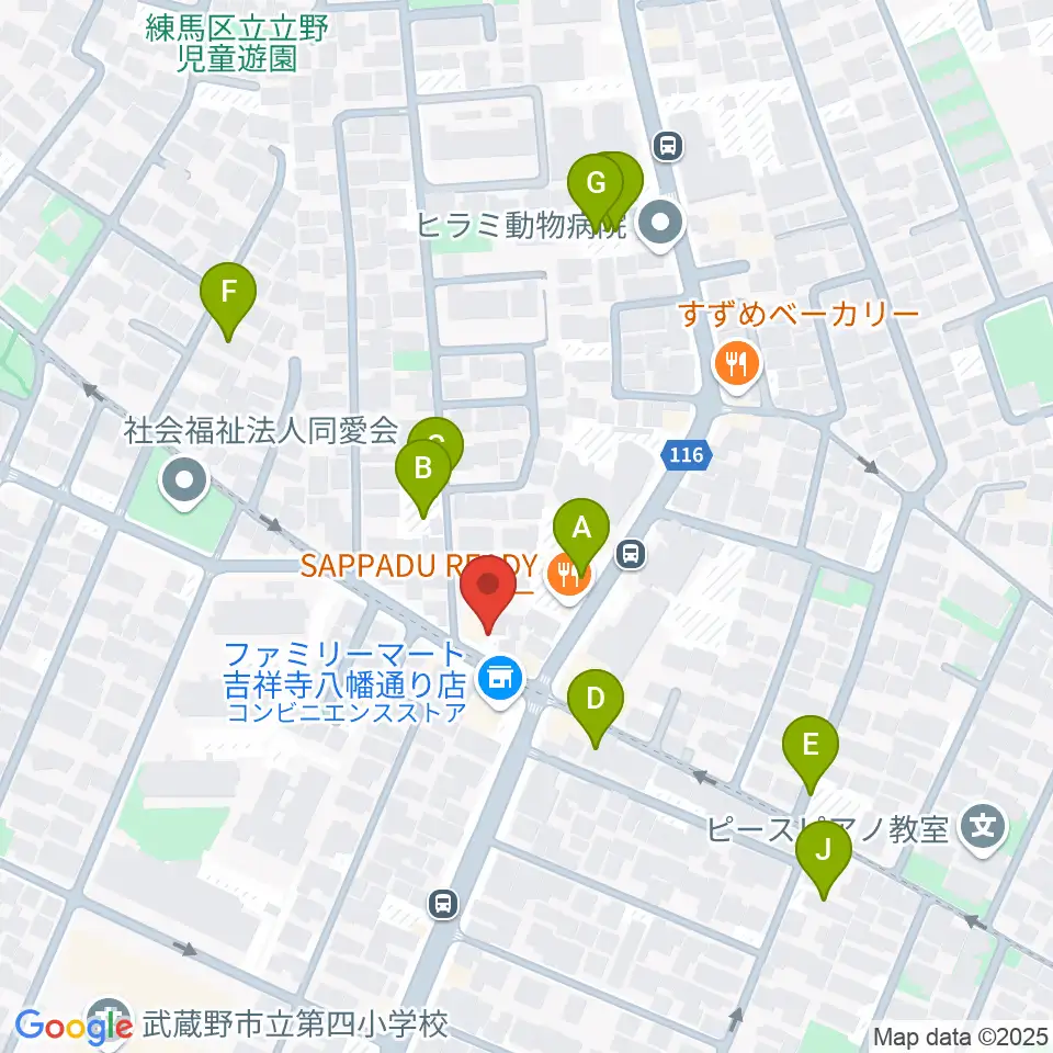 Recording Studio GOATEE周辺の駐車場・コインパーキング一覧地図