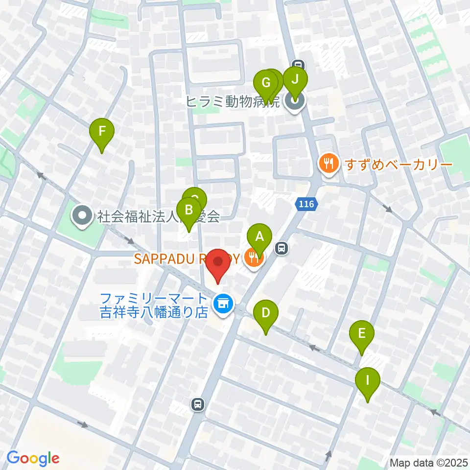 Recording Studio GOATEE周辺の駐車場・コインパーキング一覧地図