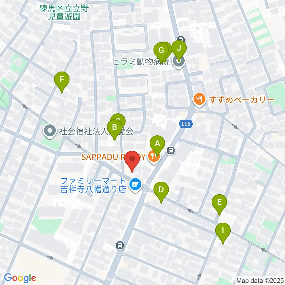 Recording Studio GOATEE周辺の駐車場・コインパーキング一覧地図