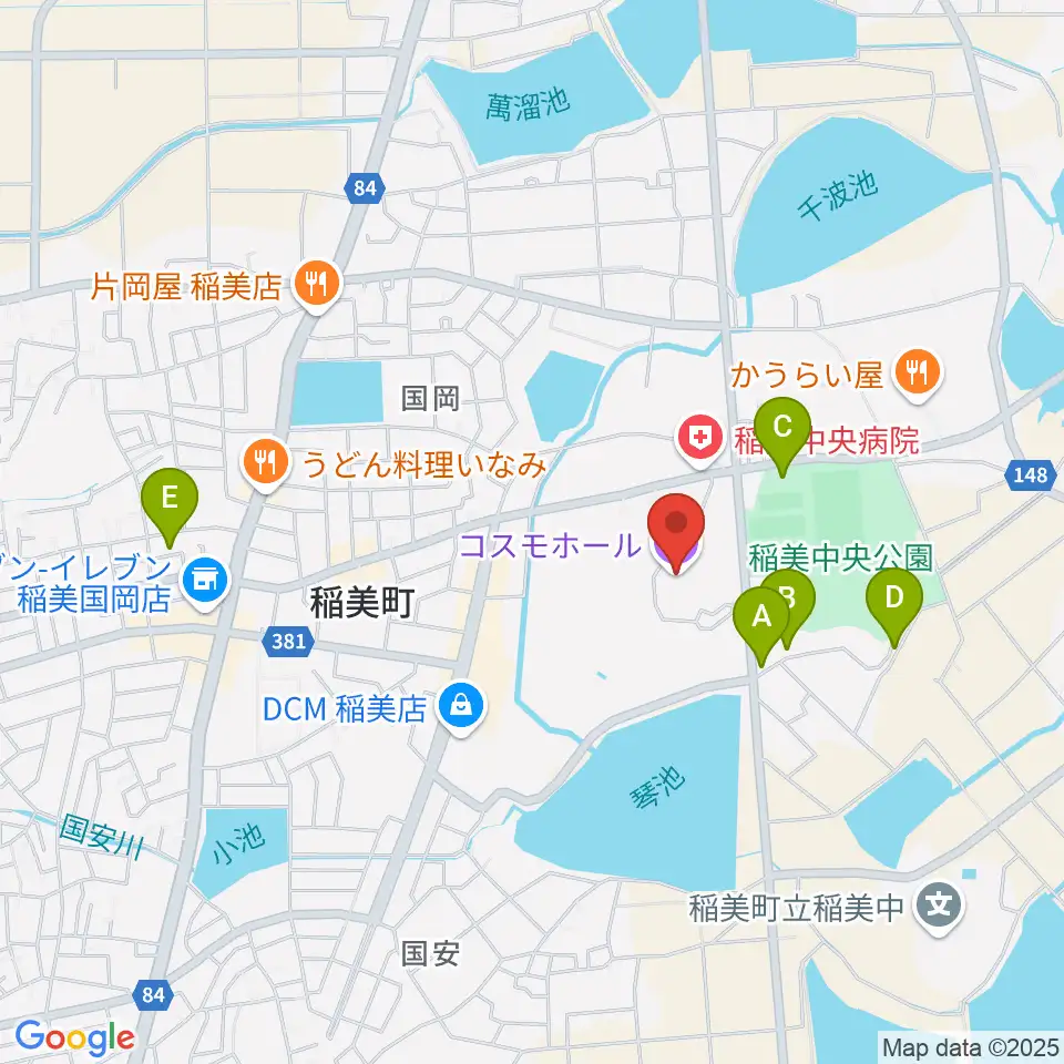 稲美町文化会館コスモホール周辺の駐車場・コインパーキング一覧地図