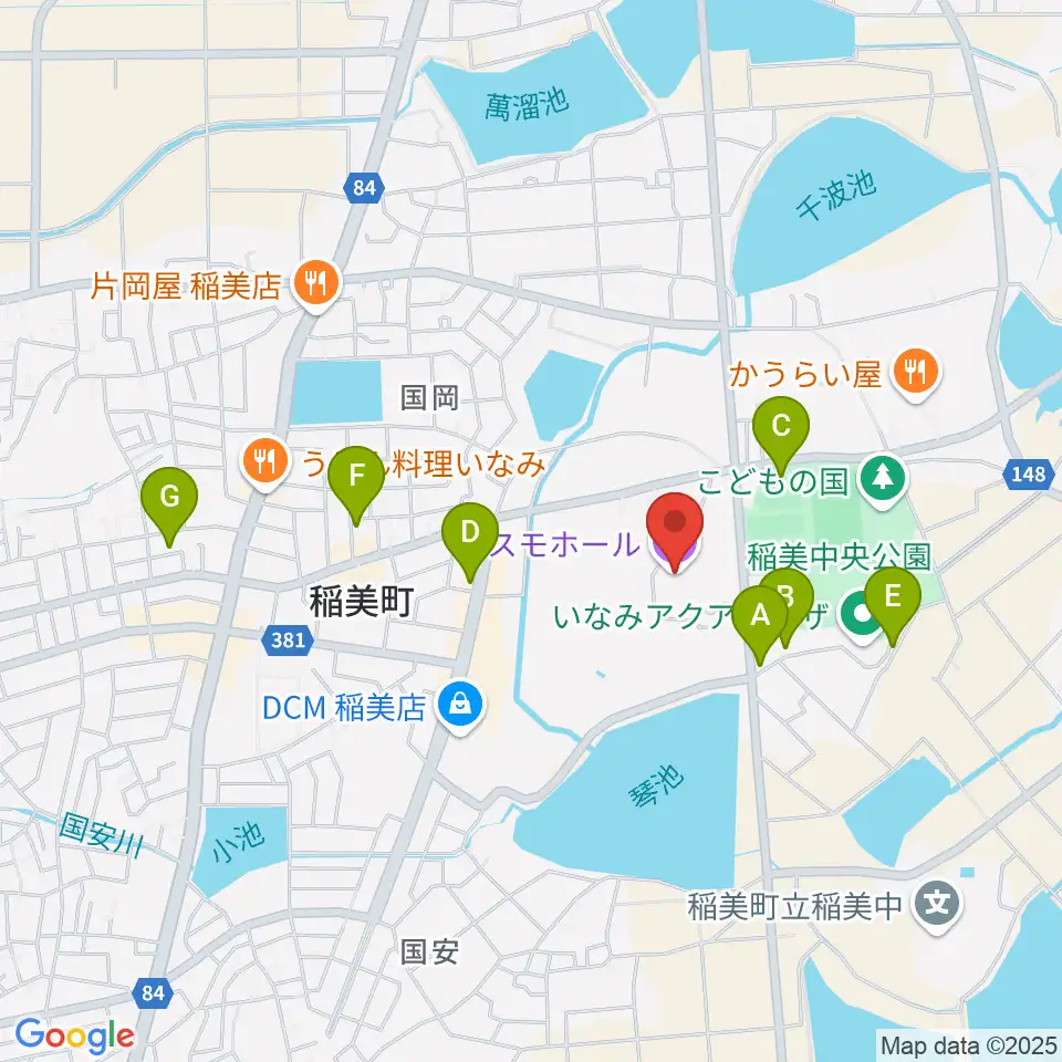 稲美町文化会館コスモホール周辺の駐車場・コインパーキング一覧地図