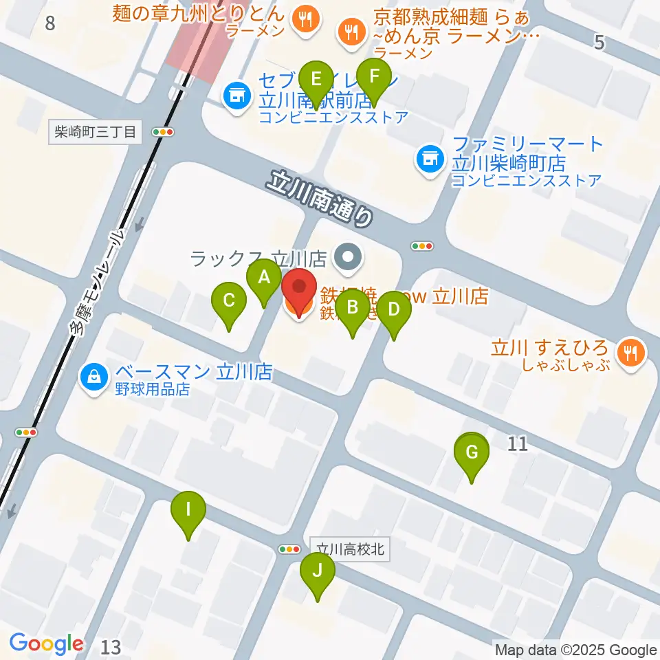 立川A.A COMPANY周辺の駐車場・コインパーキング一覧地図