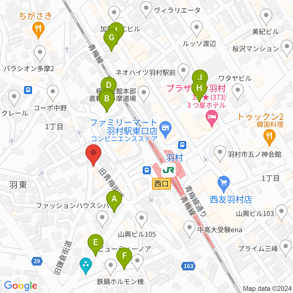 羽村ボニー＆クライド周辺の駐車場・コインパーキング一覧地図