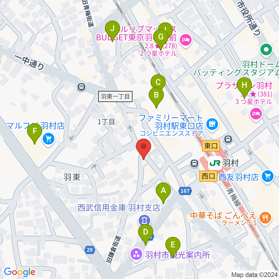 羽村ボニー＆クライド周辺の駐車場・コインパーキング一覧地図