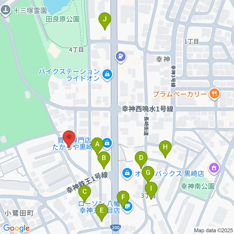 アビーロード幸神店周辺の駐車場・コインパーキング一覧地図