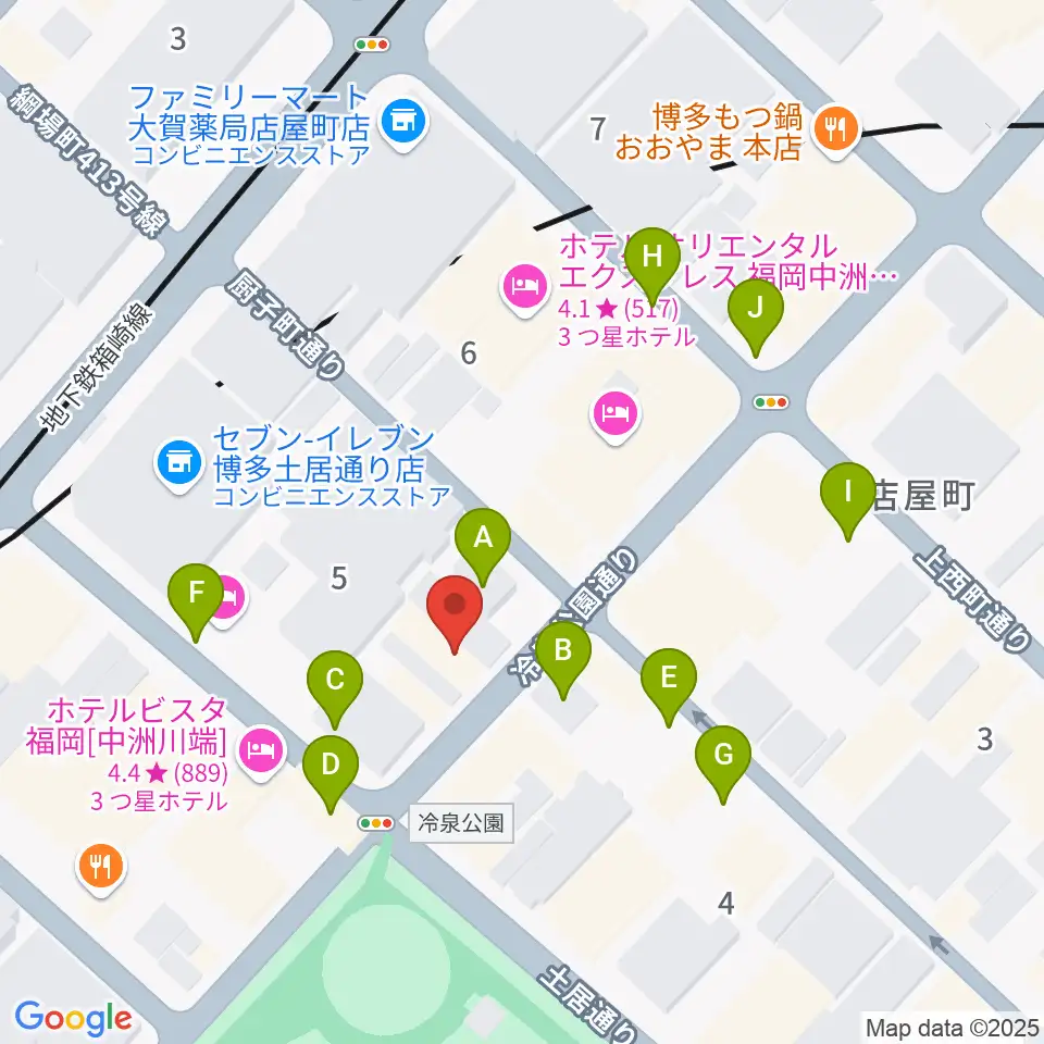 博多デジャヴ周辺の駐車場・コインパーキング一覧地図