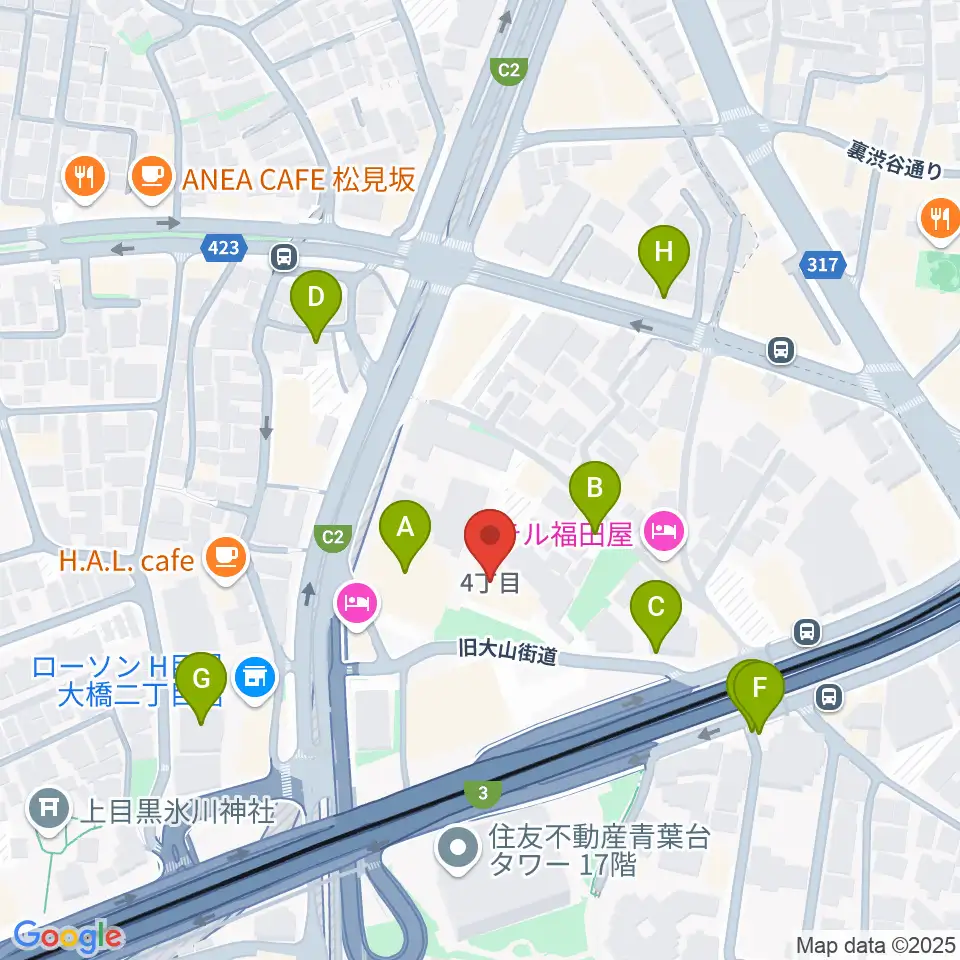 スタジオブラート周辺の駐車場・コインパーキング一覧地図