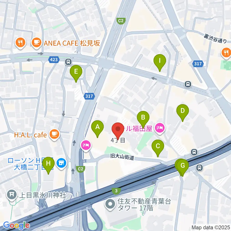 スタジオブラート周辺の駐車場・コインパーキング一覧地図