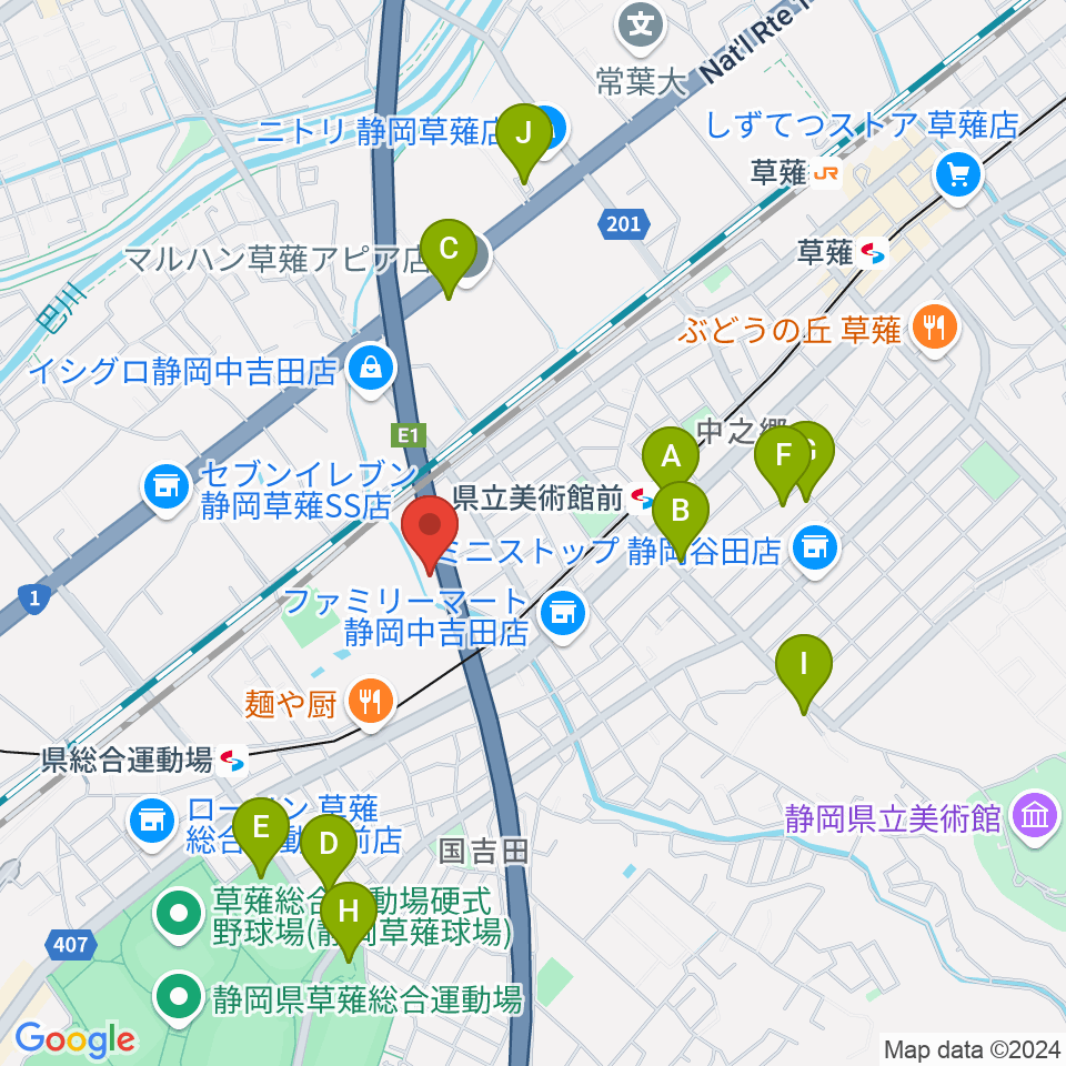 エムジーズ周辺の駐車場・コインパーキング一覧地図