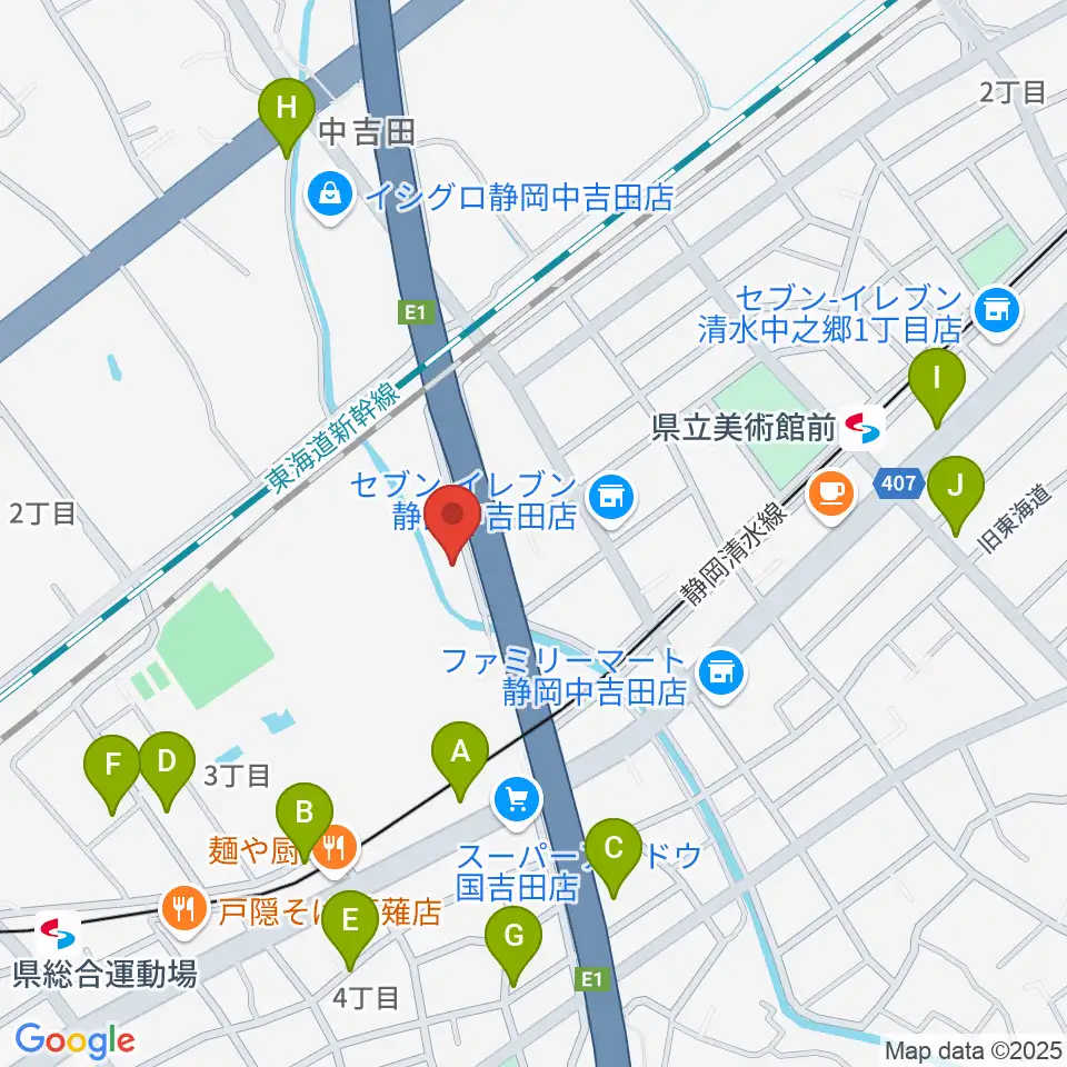 エムジーズ周辺の駐車場・コインパーキング一覧地図