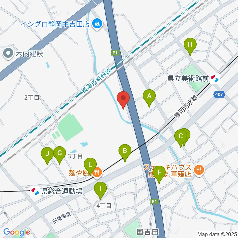 エムジーズ周辺の駐車場・コインパーキング一覧地図