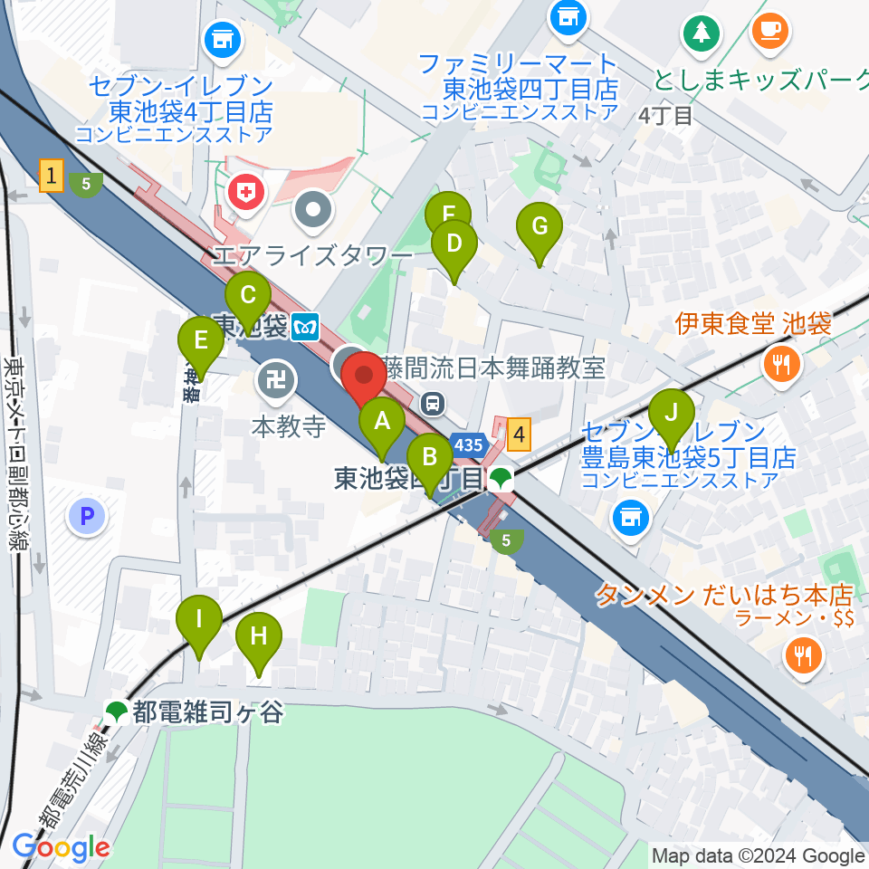 東池袋プレイヤーズ周辺の駐車場・コインパーキング一覧地図