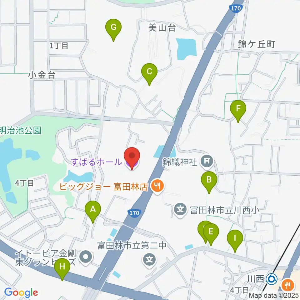すばるホール周辺の駐車場・コインパーキング一覧地図