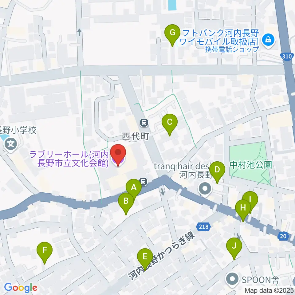 ラブリーホール周辺の駐車場・コインパーキング一覧地図