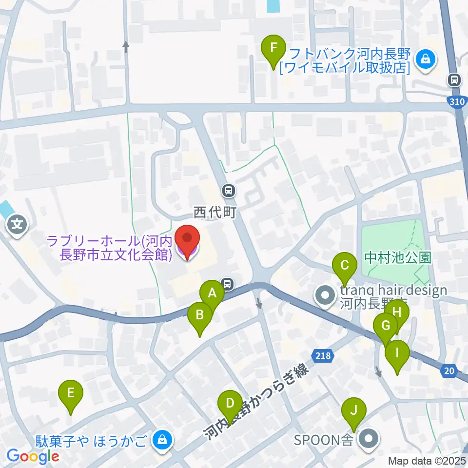 ラブリーホール周辺の駐車場・コインパーキング一覧地図