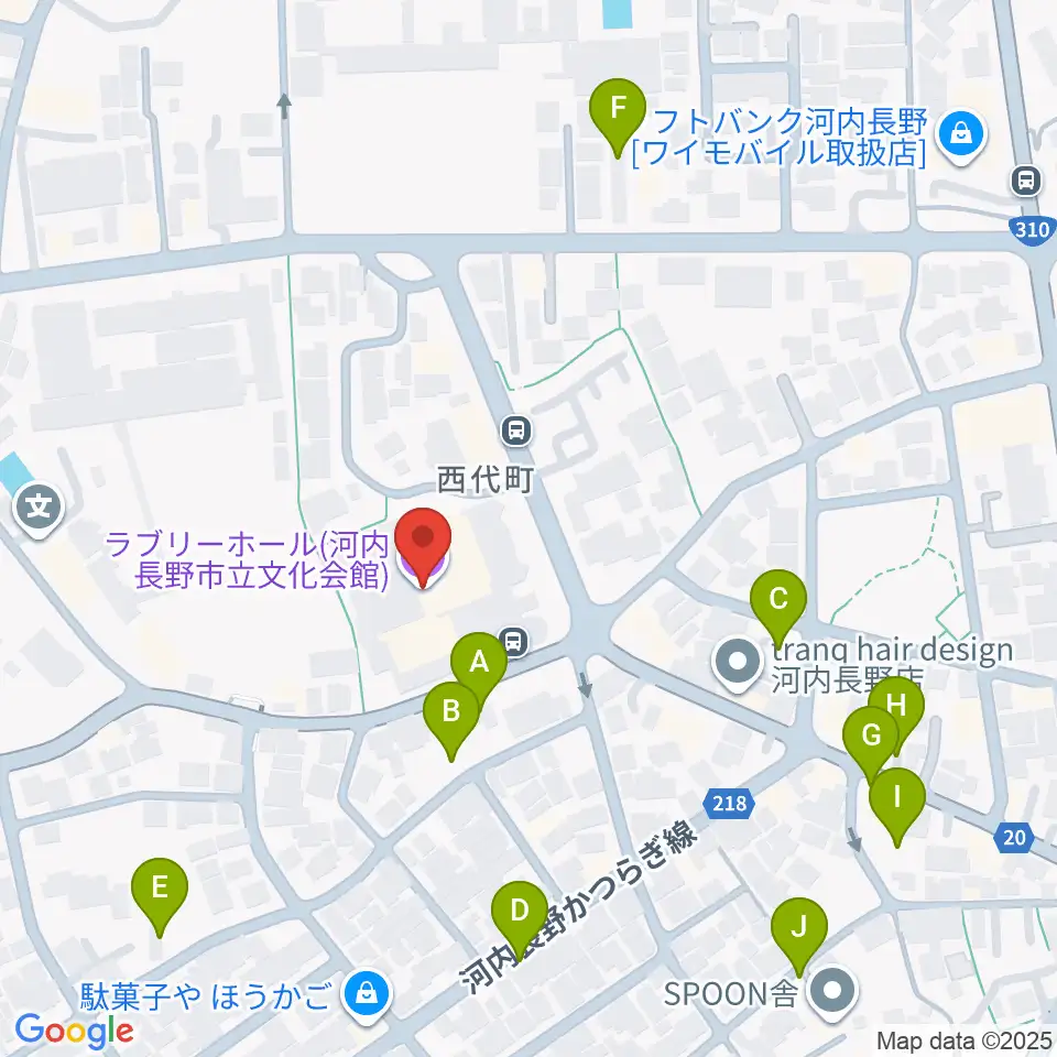 ラブリーホール周辺の駐車場・コインパーキング一覧地図