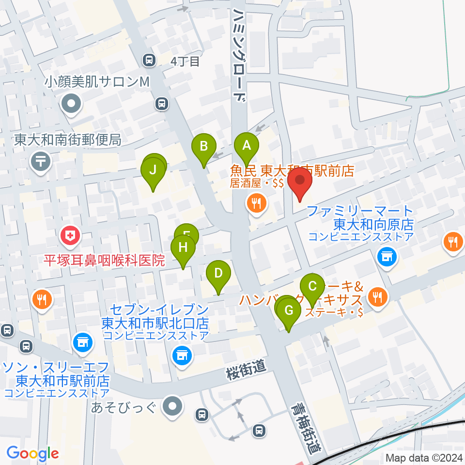 Cafebar COO周辺の駐車場・コインパーキング一覧地図