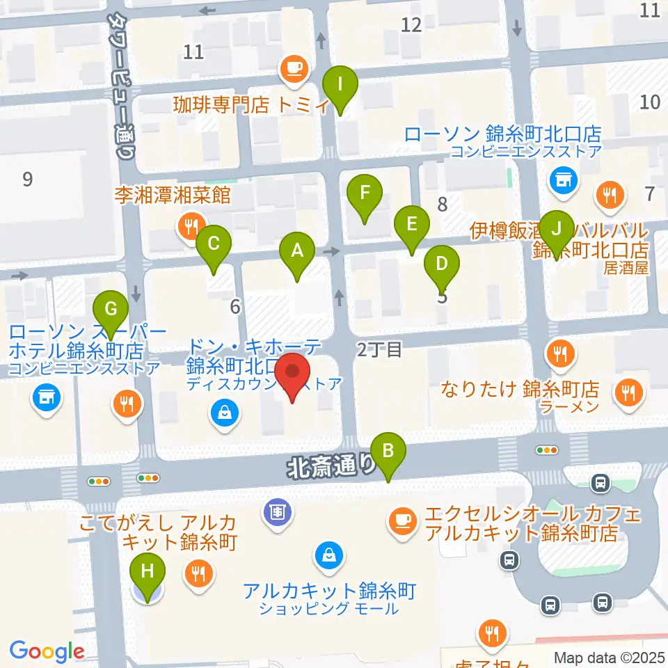 錦糸町アーリーバード周辺の駐車場・コインパーキング一覧地図