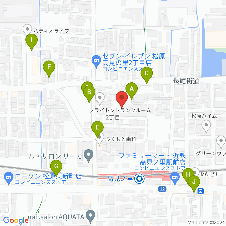 キーススタジオ周辺の駐車場・コインパーキング一覧地図