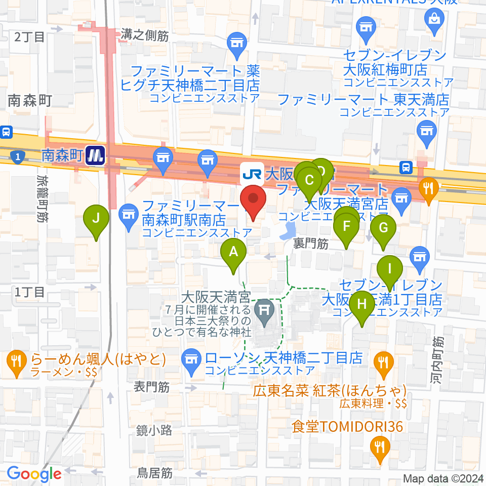 南森町シカゴロック周辺の駐車場・コインパーキング一覧地図