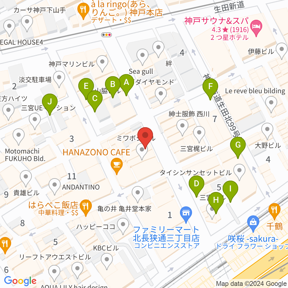 MOKUBA'S TAVERN 木馬周辺の駐車場・コインパーキング一覧地図