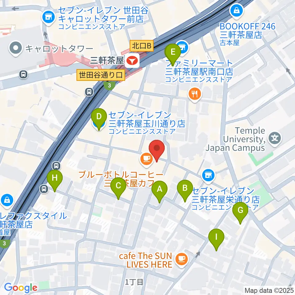 キボリスタジオ周辺の駐車場・コインパーキング一覧地図