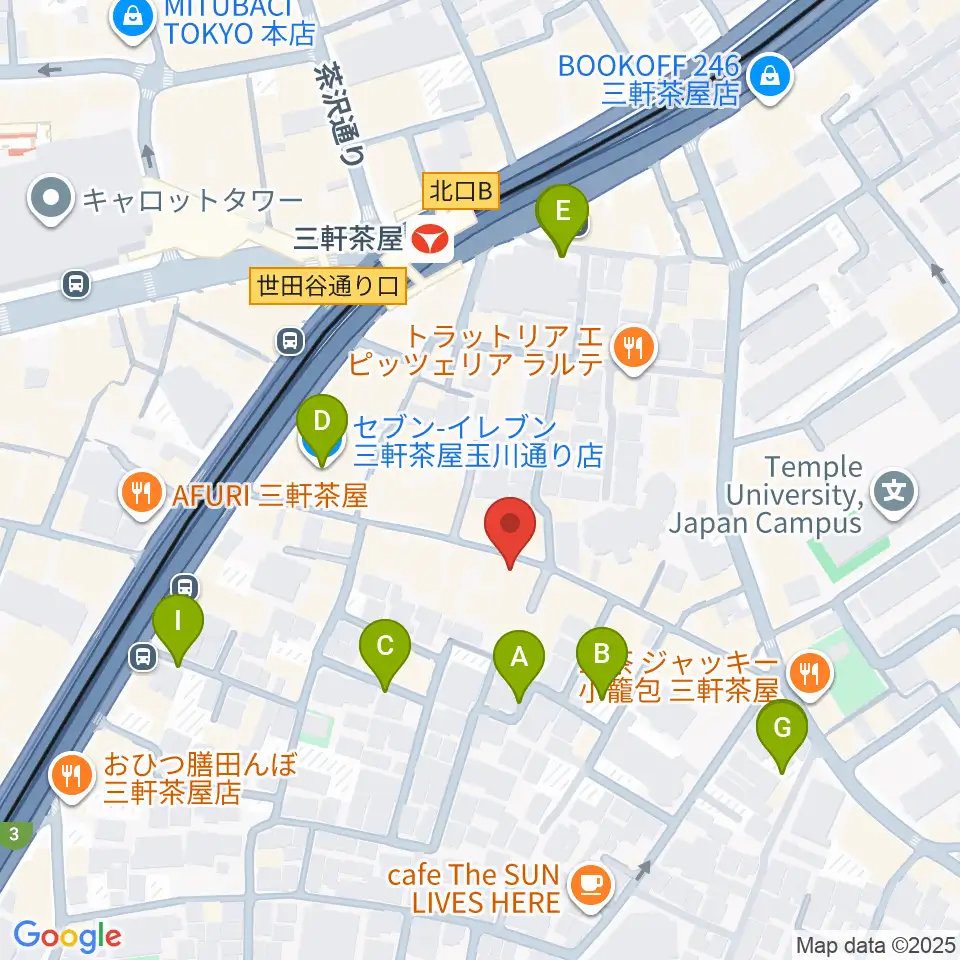 キボリスタジオ周辺の駐車場・コインパーキング一覧地図