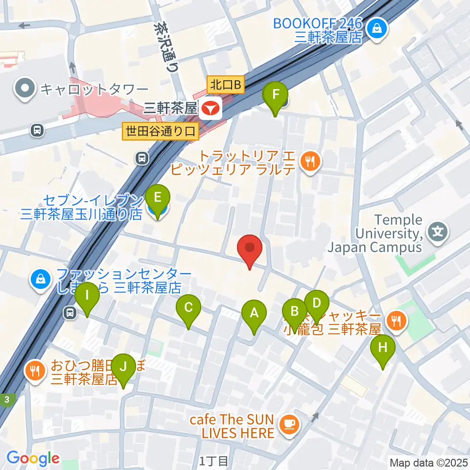 キボリスタジオ周辺の駐車場・コインパーキング一覧地図